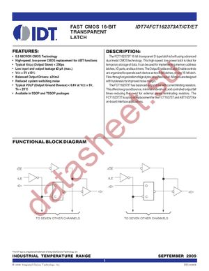 IDT74FCT162373ETPAG datasheet  